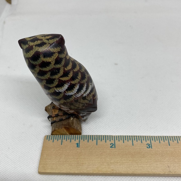 Vintage Wooden owl figurine - Picture 3 of 5